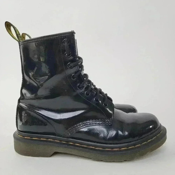 Dr. Martens 1460 Patent Leather Black Boots - 8 - Picture 2 of 10
